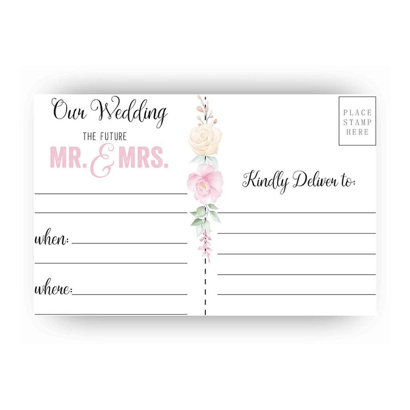 Lone Star Art Wedding Save The Date Postcards - Set of 50 - Blank Wedding Stationery - Beautiful and Minimalist Planning Supplies - Image 2